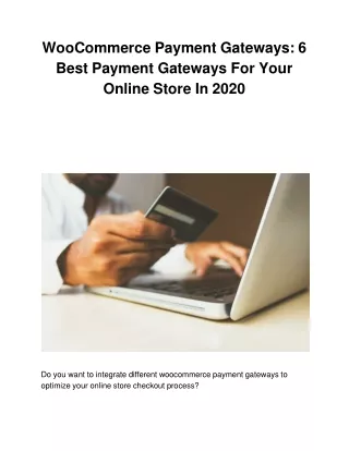 woocommerce payment gateways 6 best payment gateways for your online store in 2020