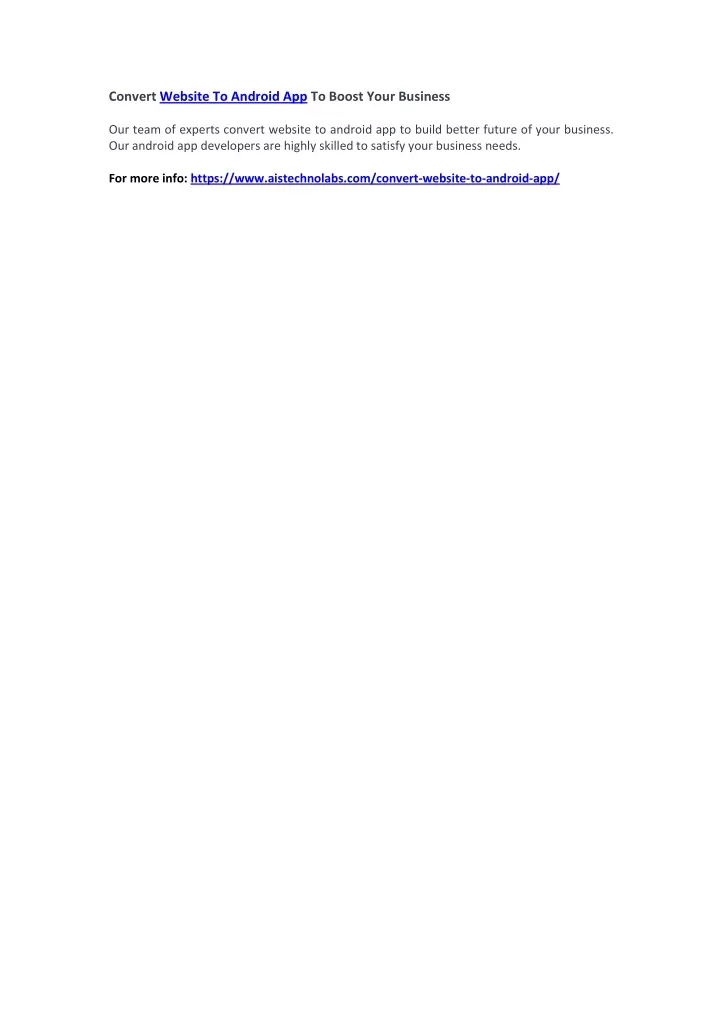 convert website to android app to boost your