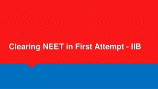 Clearing NEET in First Attempt - Ideal Institute of Biology
