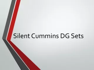 silent cummins dg sets