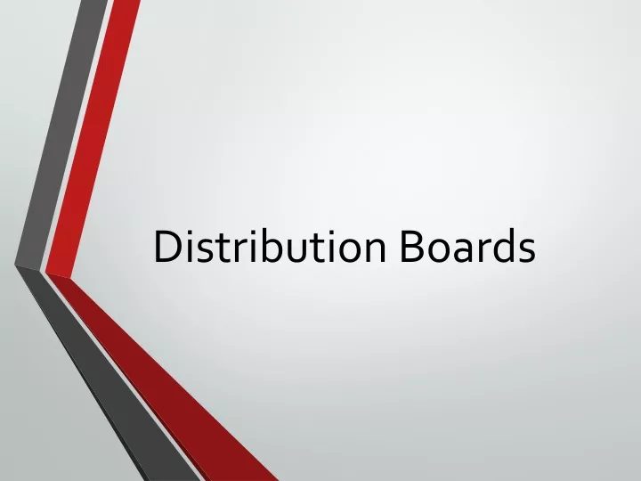 distribution boards