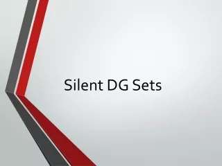silent dg sets