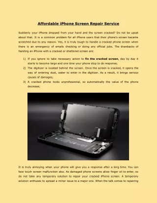 affordable iphone screen repair service