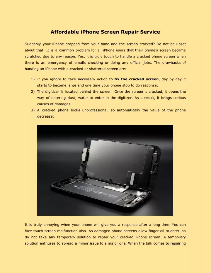 affordable iphone screen repair service