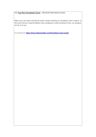 get top php thumbtack clone affordable