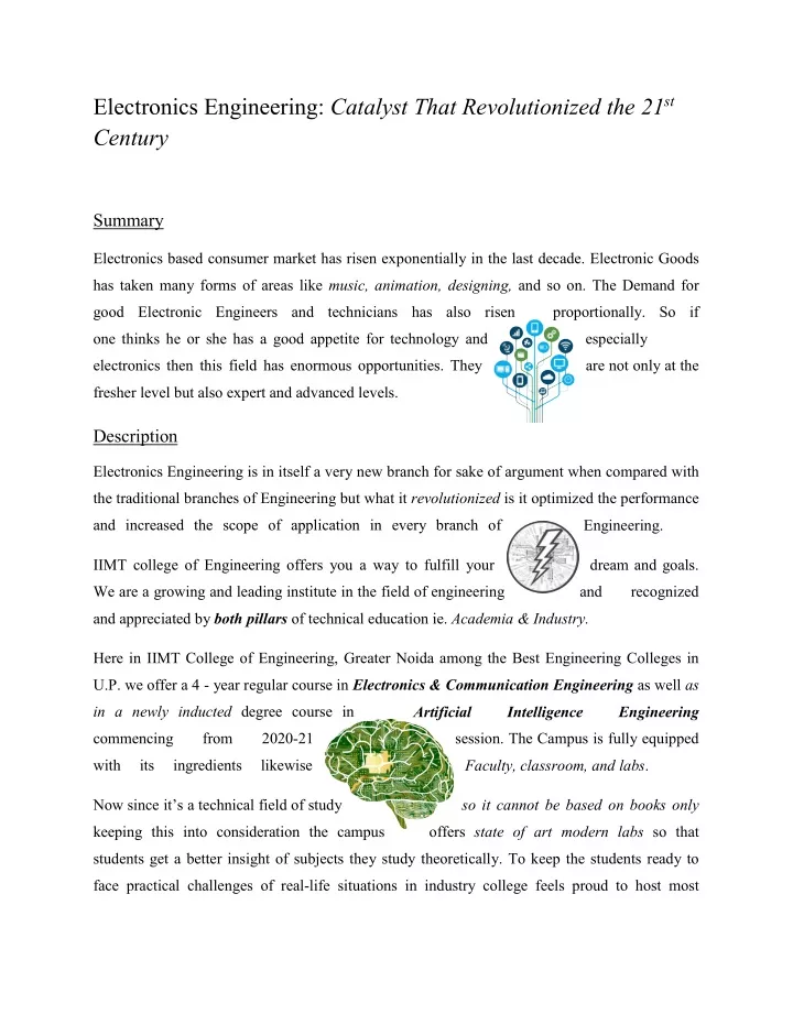 electronics engineering catalyst that