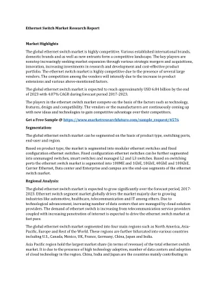 ethernet switch market research report