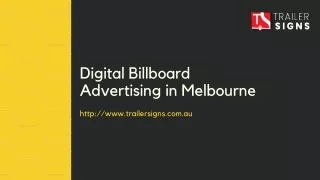 Digital Billboard Advertising in Melbourne – Trailer Signs