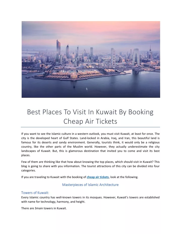 best places to visit in kuwait by booking cheap