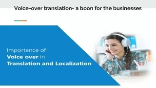 Voice-over translation- a boon for the businesses
