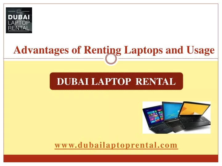 advantages of renting laptops and usage