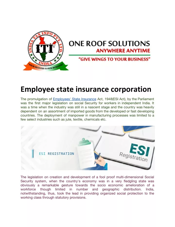 employee state insurance corporation