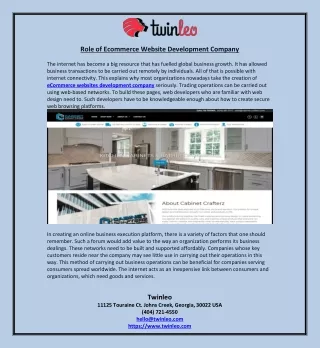 role of ecommerce website development company