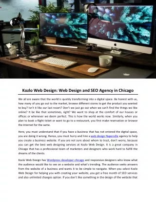 Kozlo Web Design- Web Design and SEO Agency in Chicago
