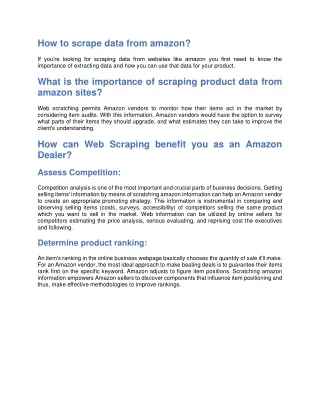 how to scrape data from amazon if you re looking