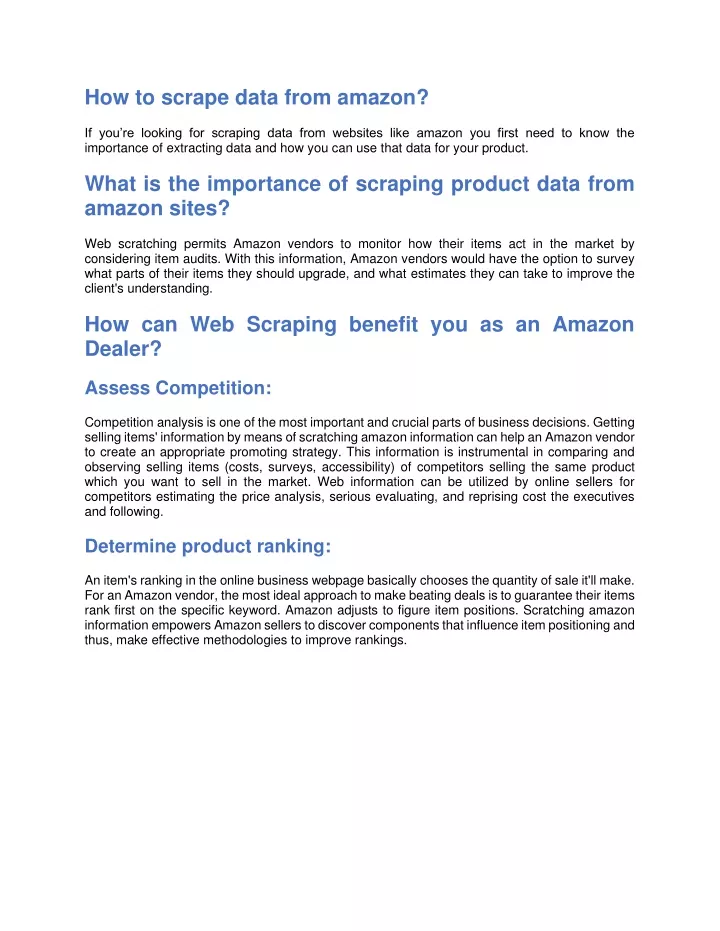 how to scrape data from amazon if you re looking