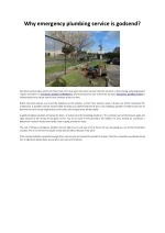 Why emergency plumbing service is godsend? - slide 1