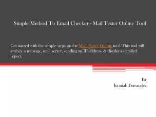 simple method to email checker mail tester online tool