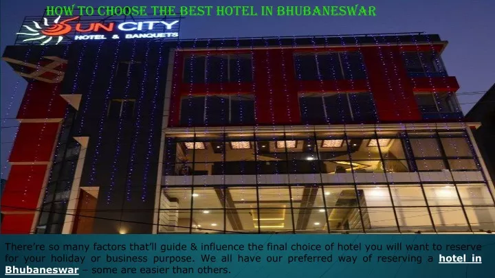 how to choose the best hotel in bhubaneswar