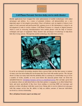 cell phone forensic services help you to catch