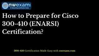how to prepare for cisco 300 410 enarsi