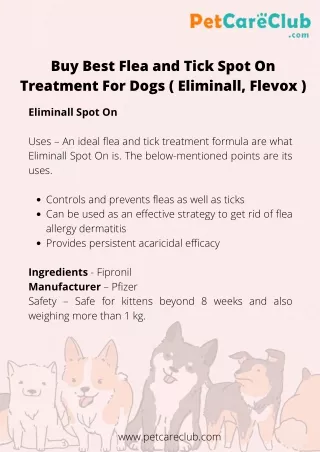 Buy Flevox Spot-On - Best Flea and tick Treatment For Dogs