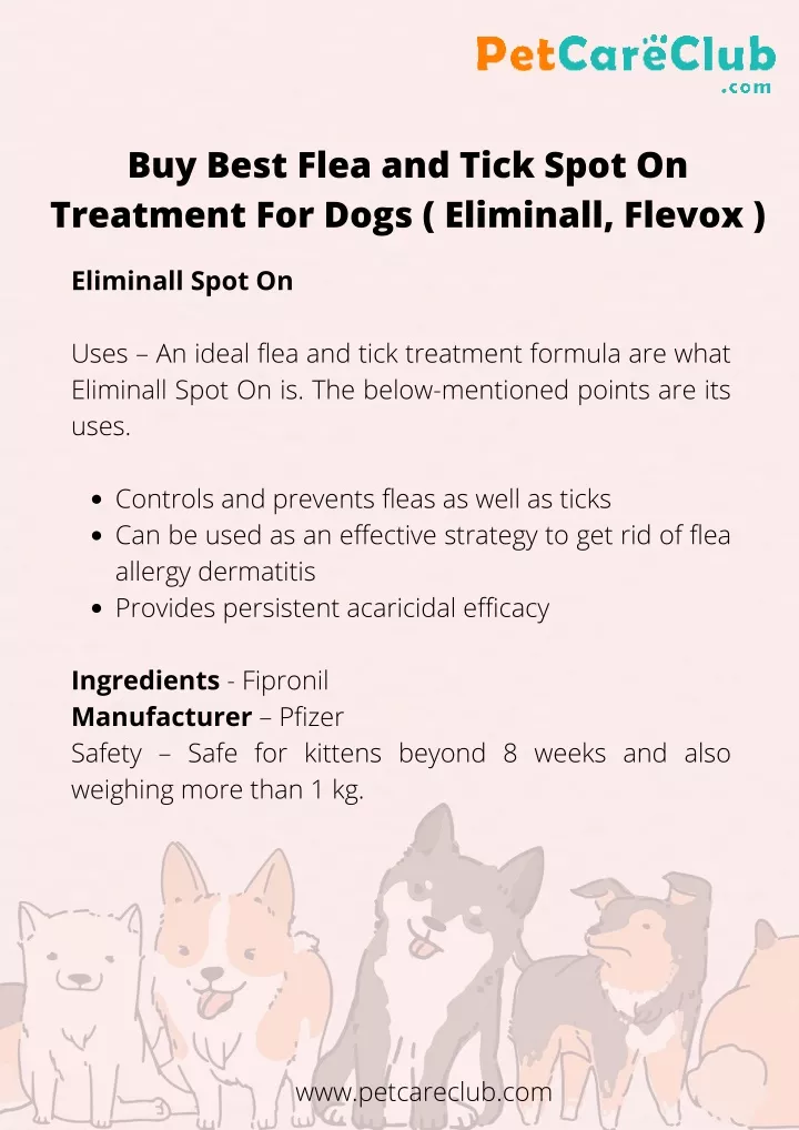 buy best flea and tick spot on treatment for dogs