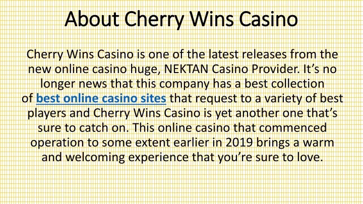 about cherry wins casino
