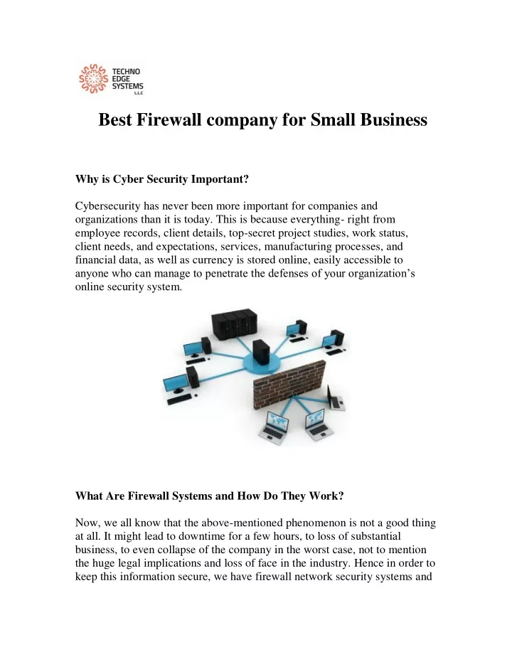 best firewall company for small business