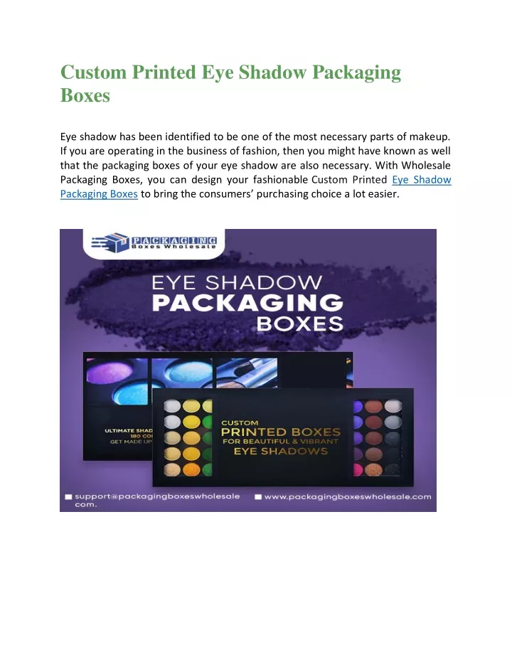 custom printed eye shadow packaging boxes
