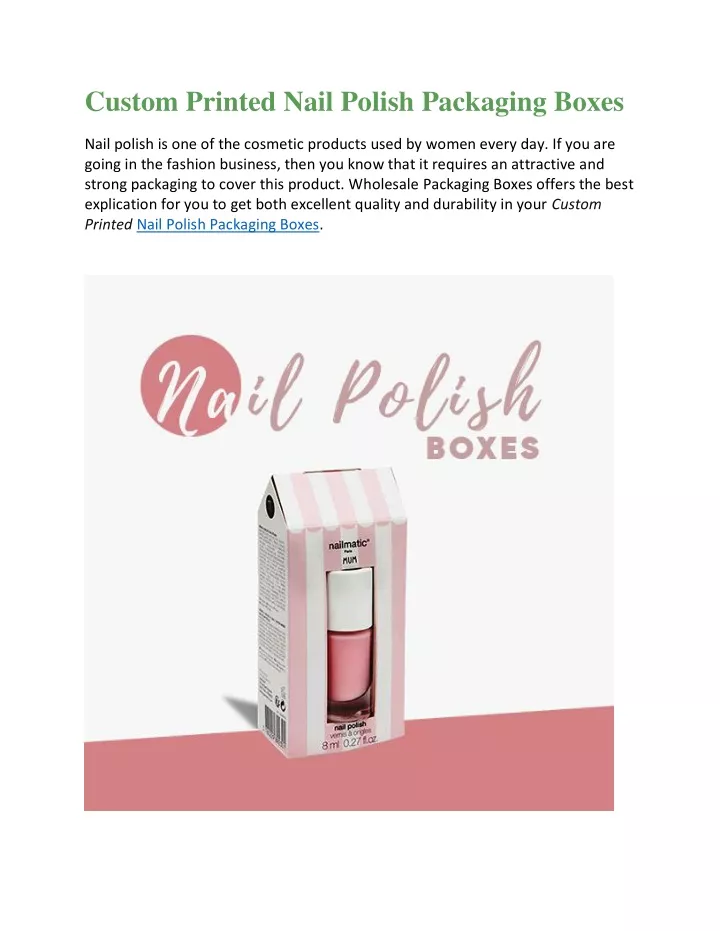 custom printed nail polish packaging boxes