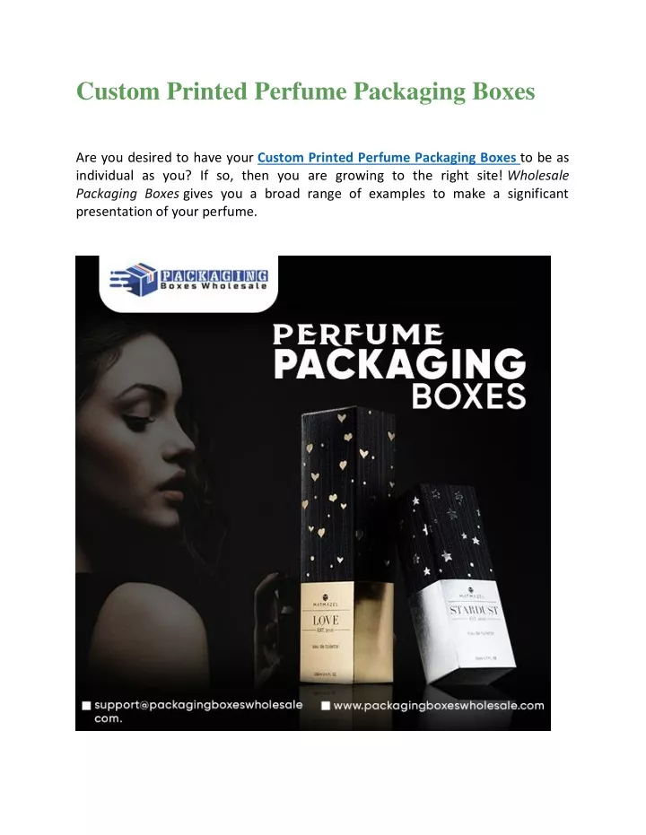 custom printed perfume packaging boxes