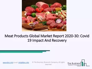 meat products global market report 2020 meat