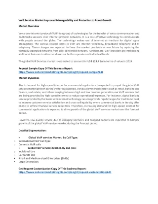 voip services market improved manageability