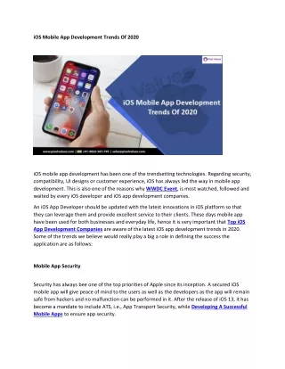 ios mobile app development trends of 2020