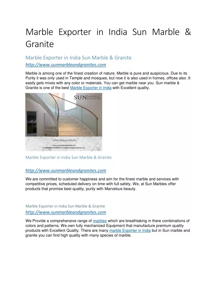 marble exporter in india sun marble granite