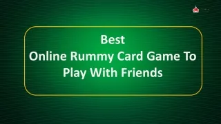 Best Online Rummy Card Game To Play With Friends