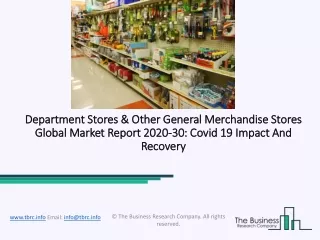 Department Stores & Other General Merchandise Stores Market Size, Growth, Opportunity and Forecast to 2030