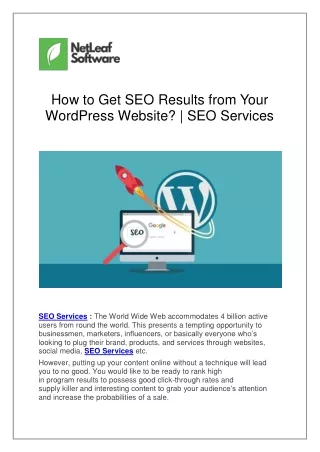 how to get seo results from your wordpress