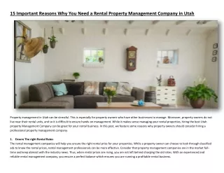 15 important reasons why you need a rental