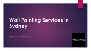Wall Painting Services in Sydney-Exterior Painting