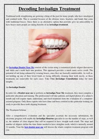decoding invisalign treatment