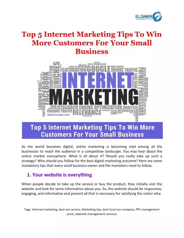 top 5 internet marketing tips to win more