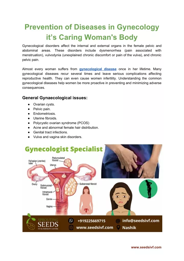 prevention of diseases in gynecology it s caring