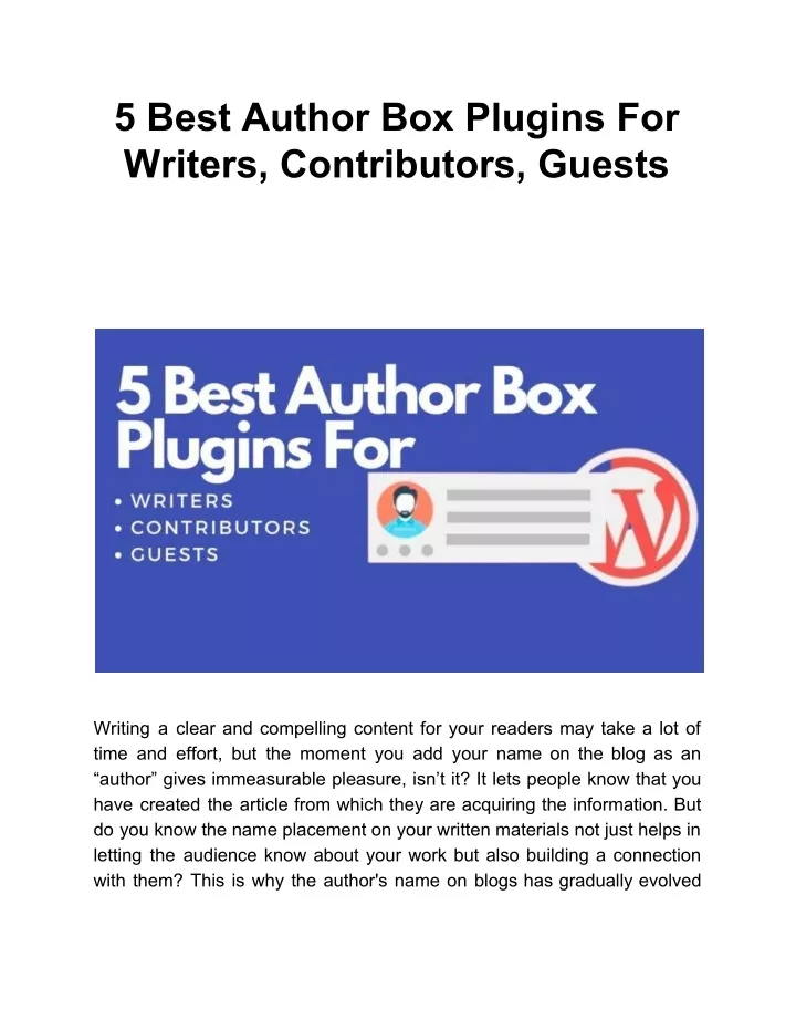 5 best author box plugins for writers