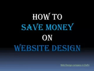 How to Save Money on Website Design