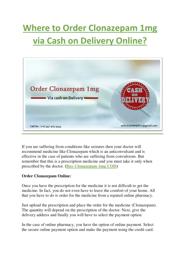 where to order clonazepam 1mg via cash