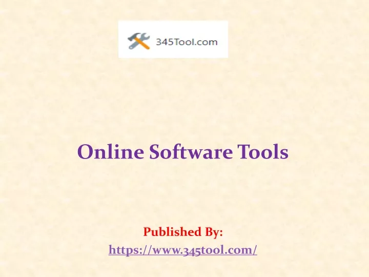 online software tools published by https www 345tool com