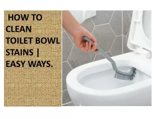 How To Clean Toilet Bowl Stains | Quick And Easy Ways
