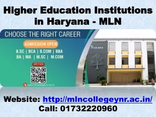 Higher Education - Top College in Haryana - Higher Education Institution